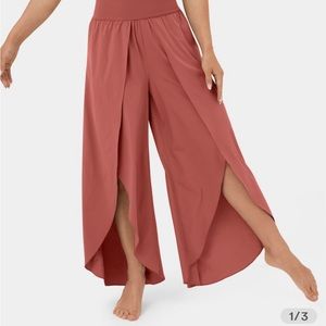 Halara Breezeful High Waisted Pocket Flowy Split Wide Leg Casual Pants NWT